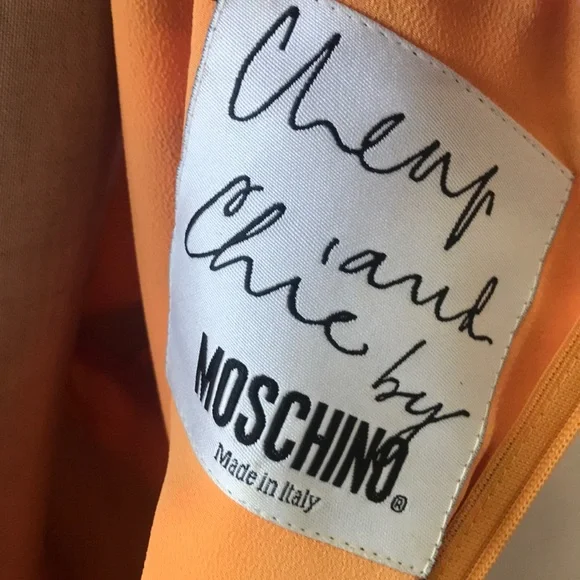 Moschino Cheap Chic Yellow Peace Sign Dress - Picture 11 of 13
